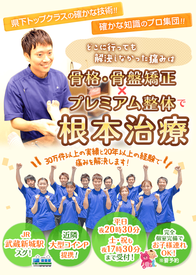 武蔵新城で口コミ評判のプロ集団 ヒロ整骨院